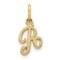 14K Yellow Gold Letter R Charm Pendant Jewelry 16mm Long X 7mm Wide approx.